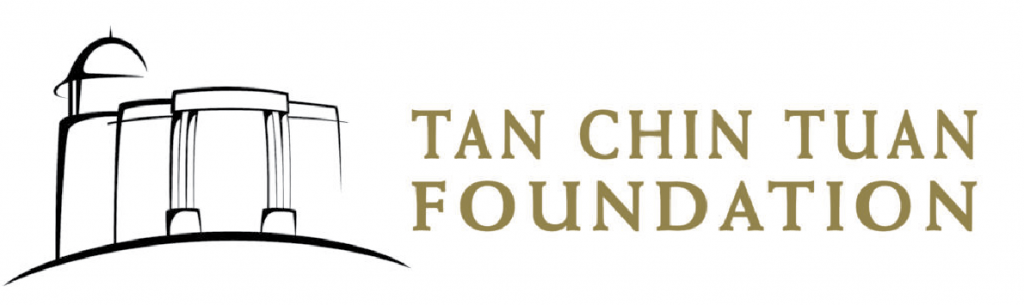 Logo of Tan Chin Tuan Foundation. On the left is a sketch of a building. On the right are the words ‘Tan Chin Tuan Foundation’ in uppercase in light brown.